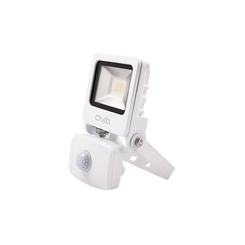 Click Ovia 10W LED Floodlight With PIR IP44 4000K White