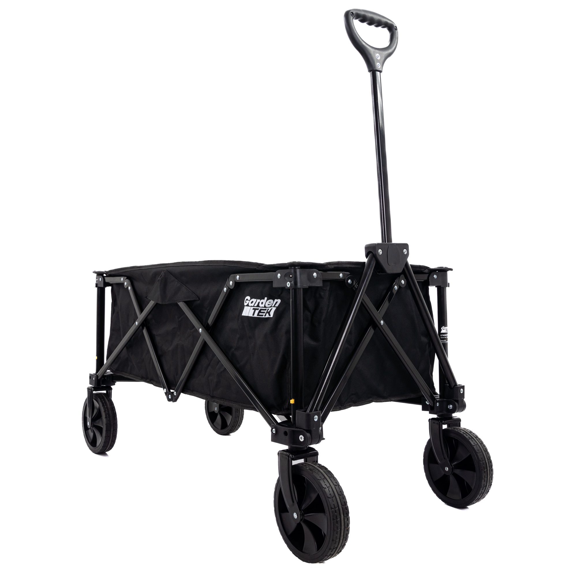 GardenTek Folding Trolley On Wheels, Garden Trolley 120kg Load 135L Capacity 