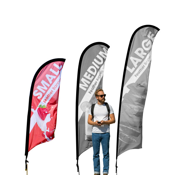 Single Sided Budget Feather Flag - 2.5m