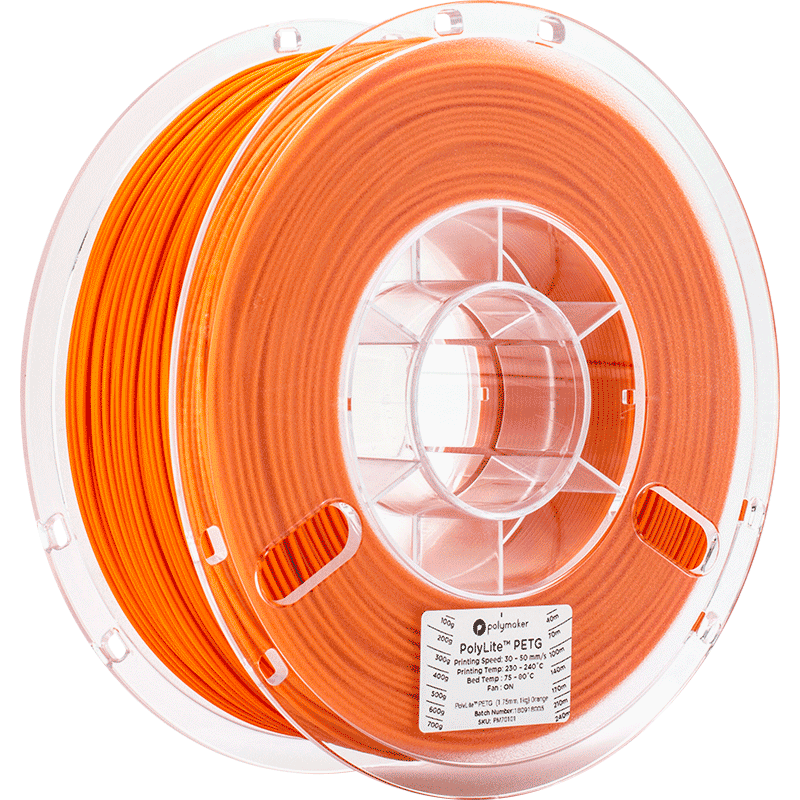 PolyMaker PolyLite PETG 2.85mm Orange 3D Printing filament 1Kg