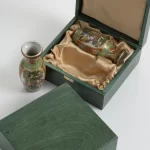 Engraved Wooden Crystal Glass Storage Boxes