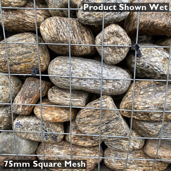 Tiger Gneiss Gabion Cobbles