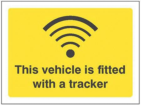 This vehicle is fitted with a tracker