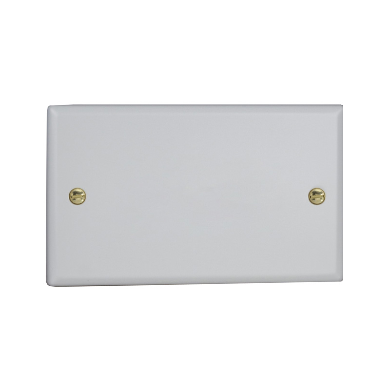 Varilight Vogue Double Blank Plate Matt White