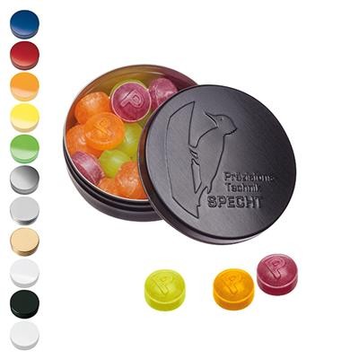 XS POCKET TIN with Embossed Lid with Pulmoll Pastilles, 16g.