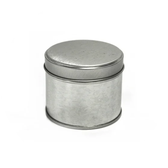 Silver Tin Cans With Lids