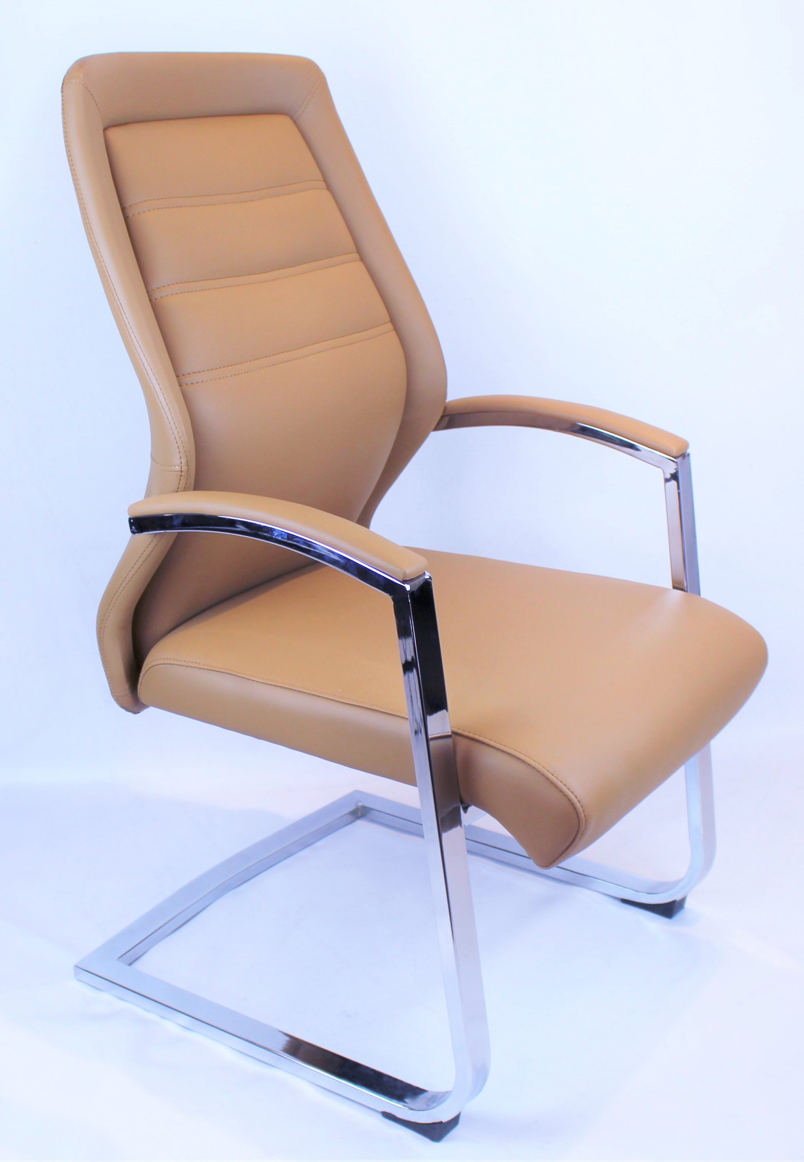 Modern Beige Leather Meeting Chairs - DH-103-2 UK