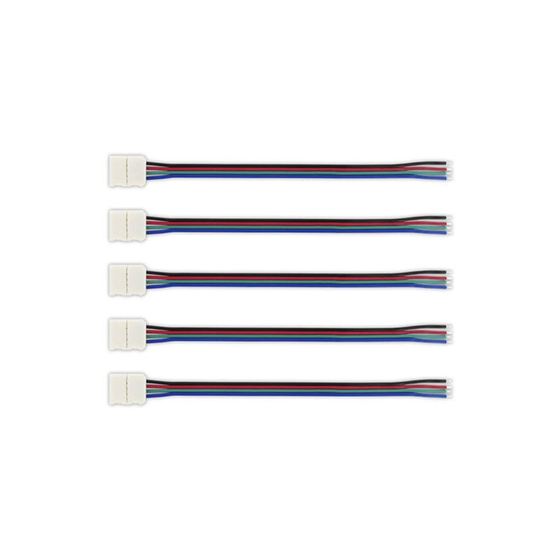 Integral Connector 150mm Wire For IP33 / IP20 10mm RGB Strip (Pack of 5)