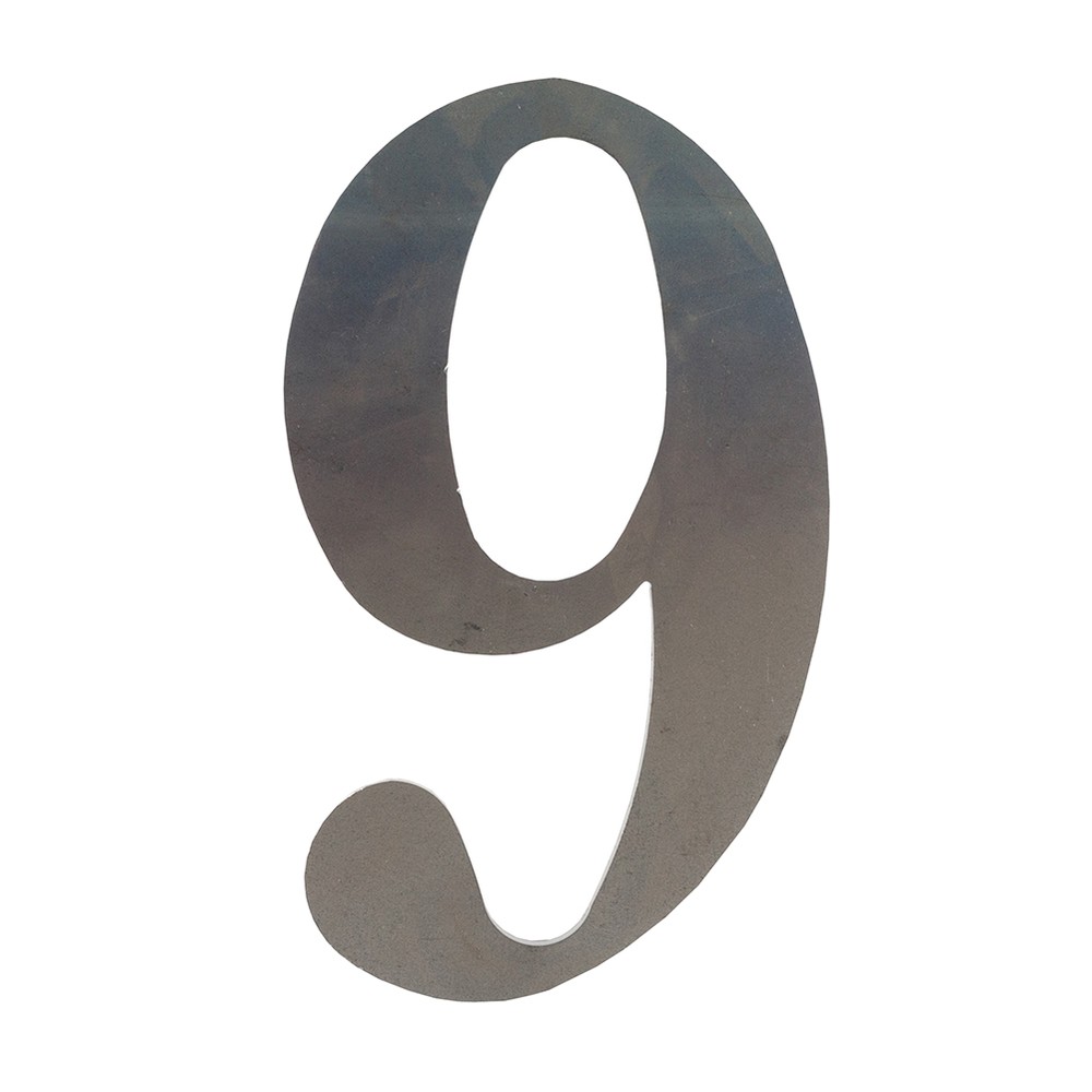 50mm High 3mm Thick Mild Steel Profiled Number 9