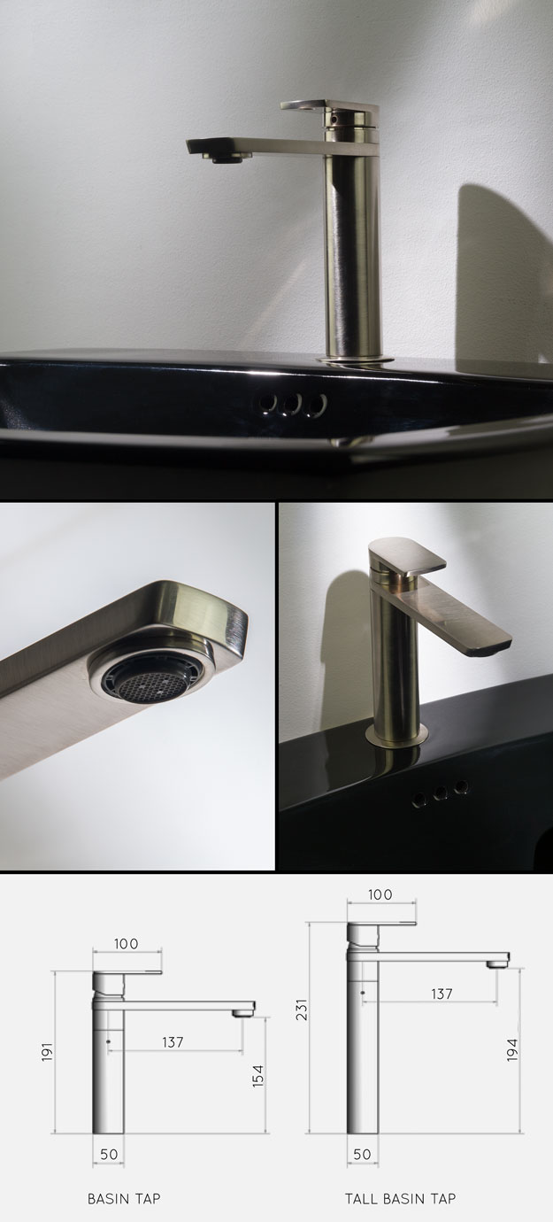 Brushed Nickel Basin Taps (36AA)