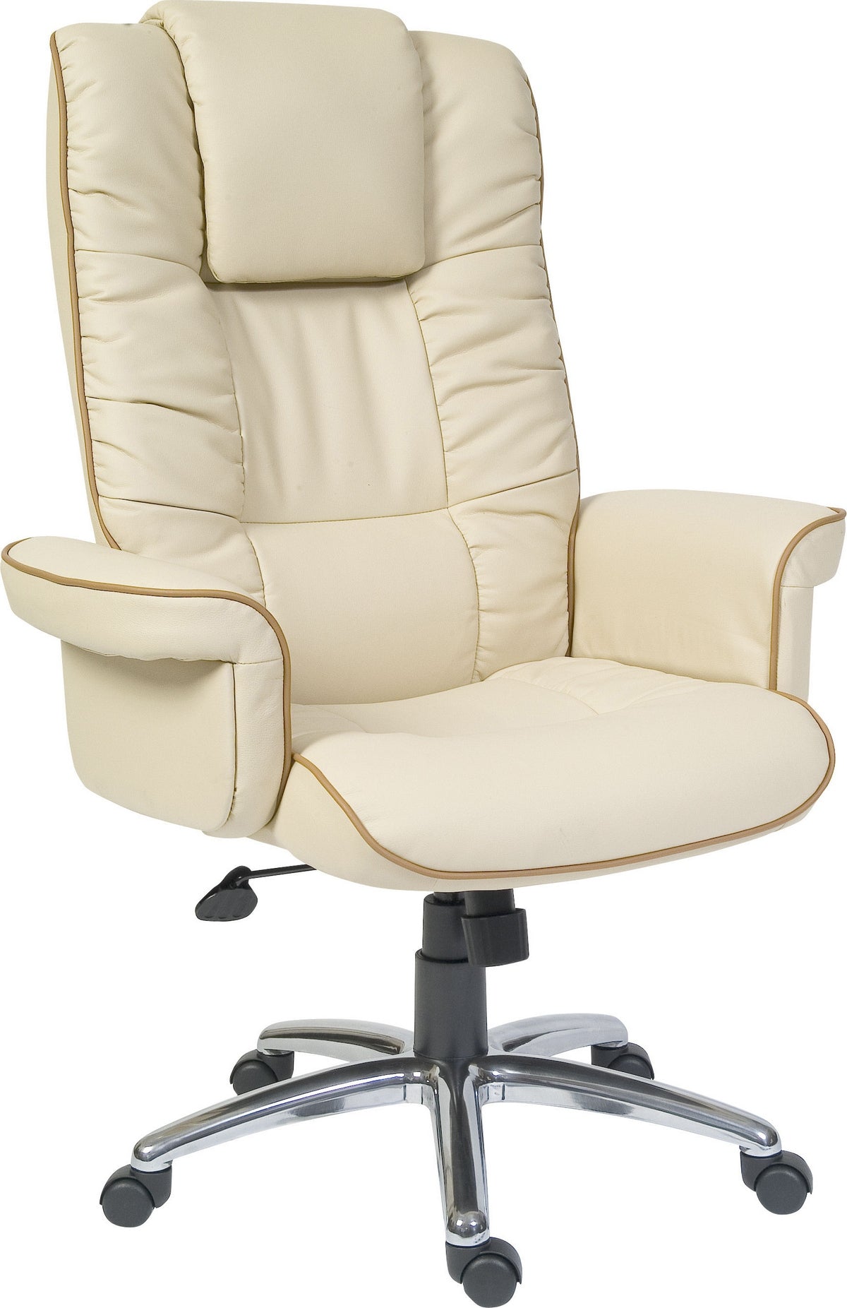 Specialising In Cream Leather Executive Office Chair - WINDSOR North Yourkshire