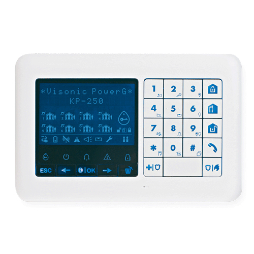 Visonic KP-250 PG2 Wireless LCD Keypad With Prox Reader