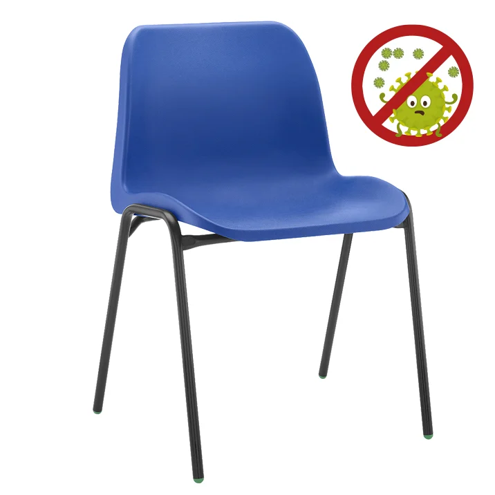 Affinity Antimicrobial Blue Stacking Chair
