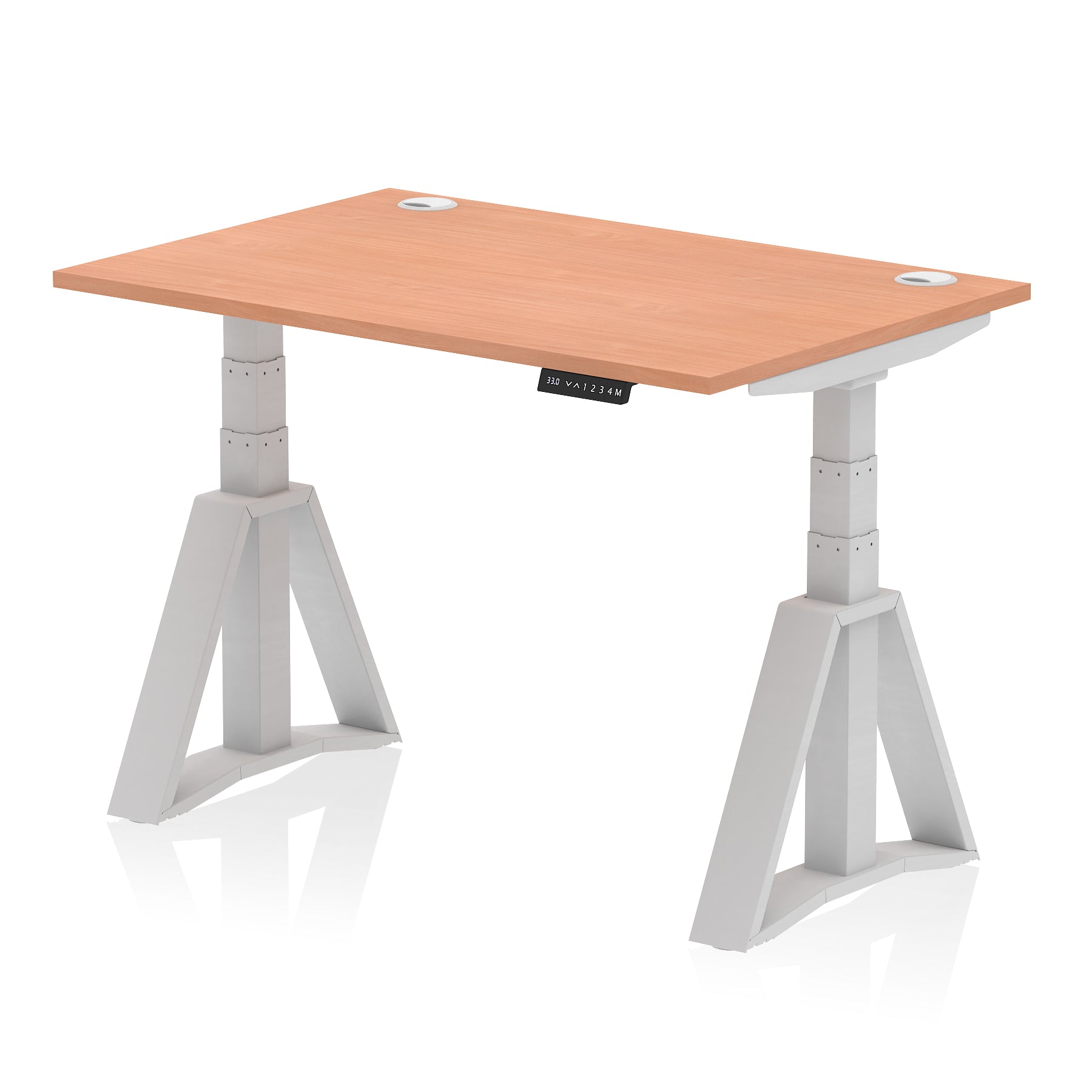 Providers Of Air Height Adjustable Desk With Cable Ports With Piste Foot - 1200mm, 1400mm, 1600mm or 1800mm - Multiple Colour Options North Yourkshire