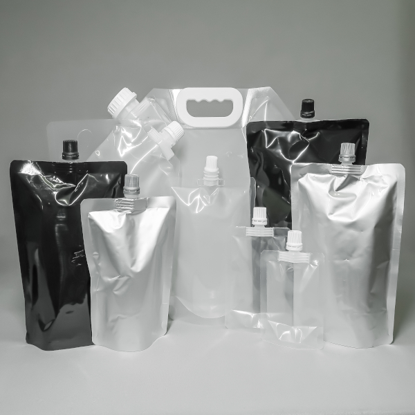 UK Suppliers of Clear, Black or Silver Stand-up Spout pouch 