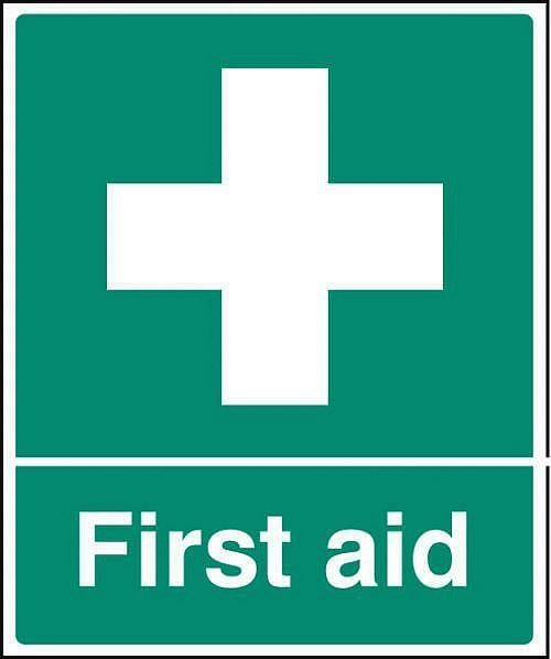 First aid 250x300mm adhesive backed