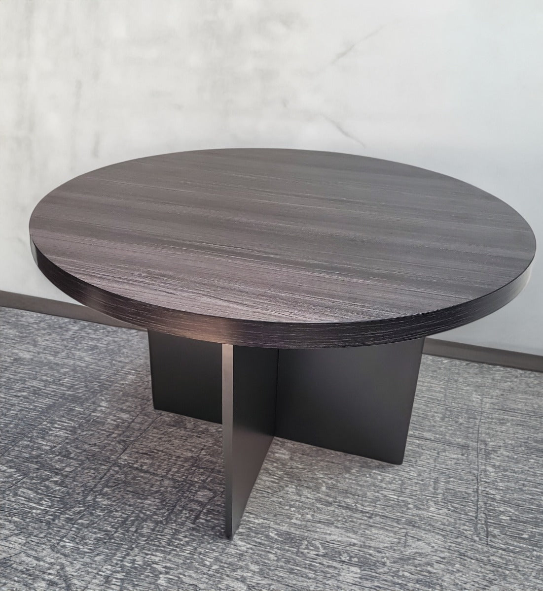 Providers Of Modern Grey Oak Round Meeting Table - LX-B02-1200mm Huddersfield