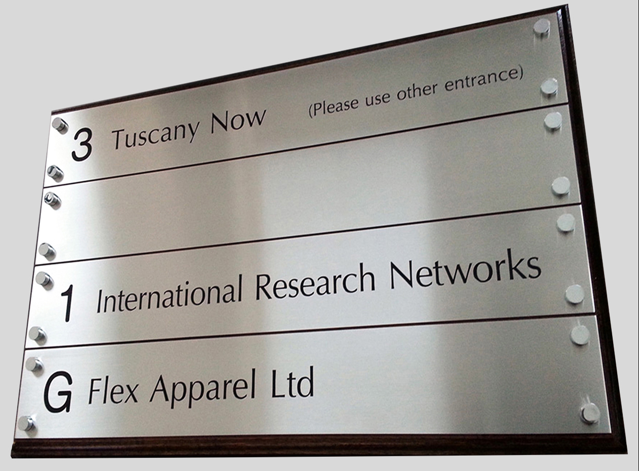 Engraved Aluminium Nameplates For Office Identification