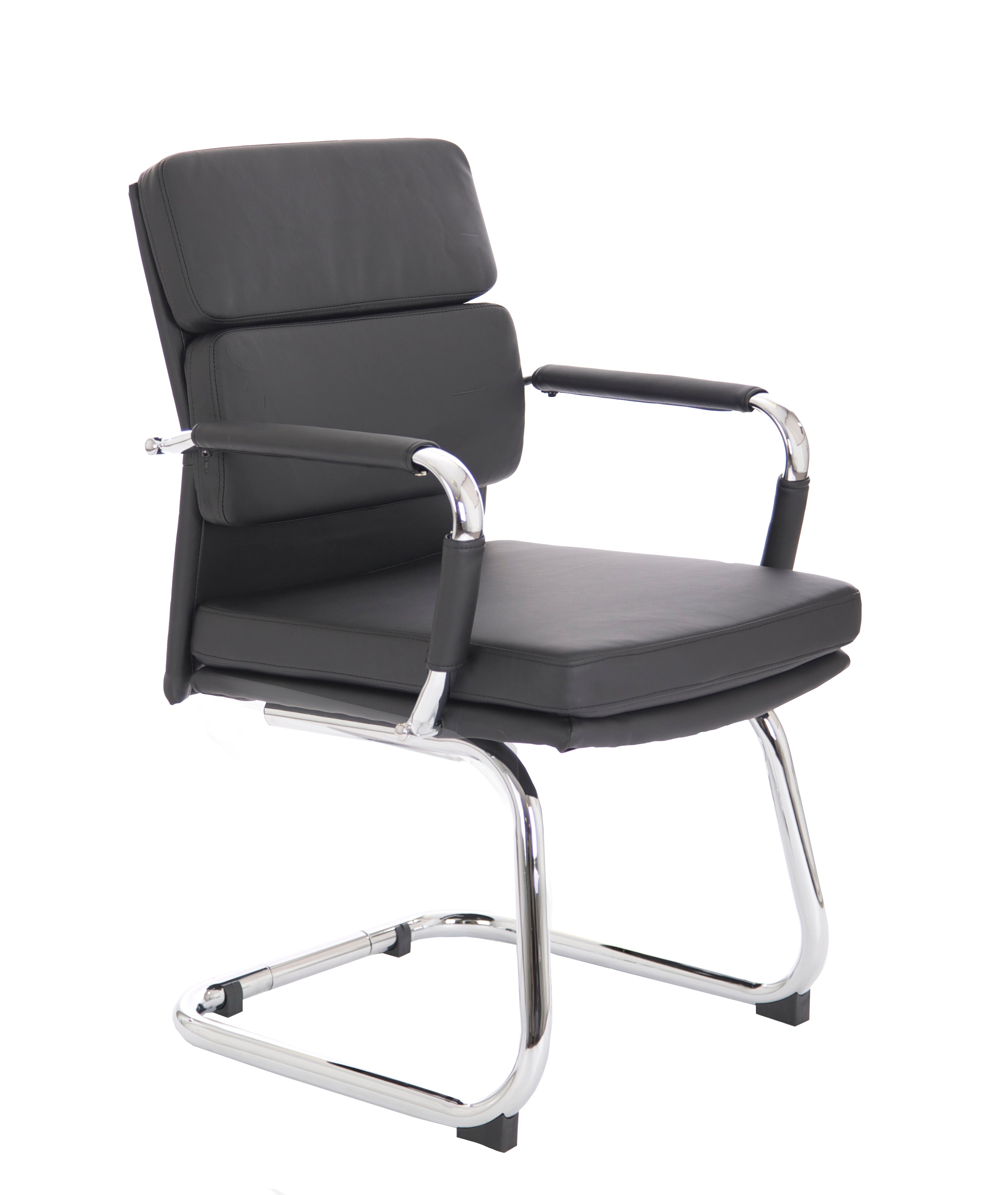 Advocate Medium Back Bonded Leather Visitor Office Chair with Fixed Arms UK