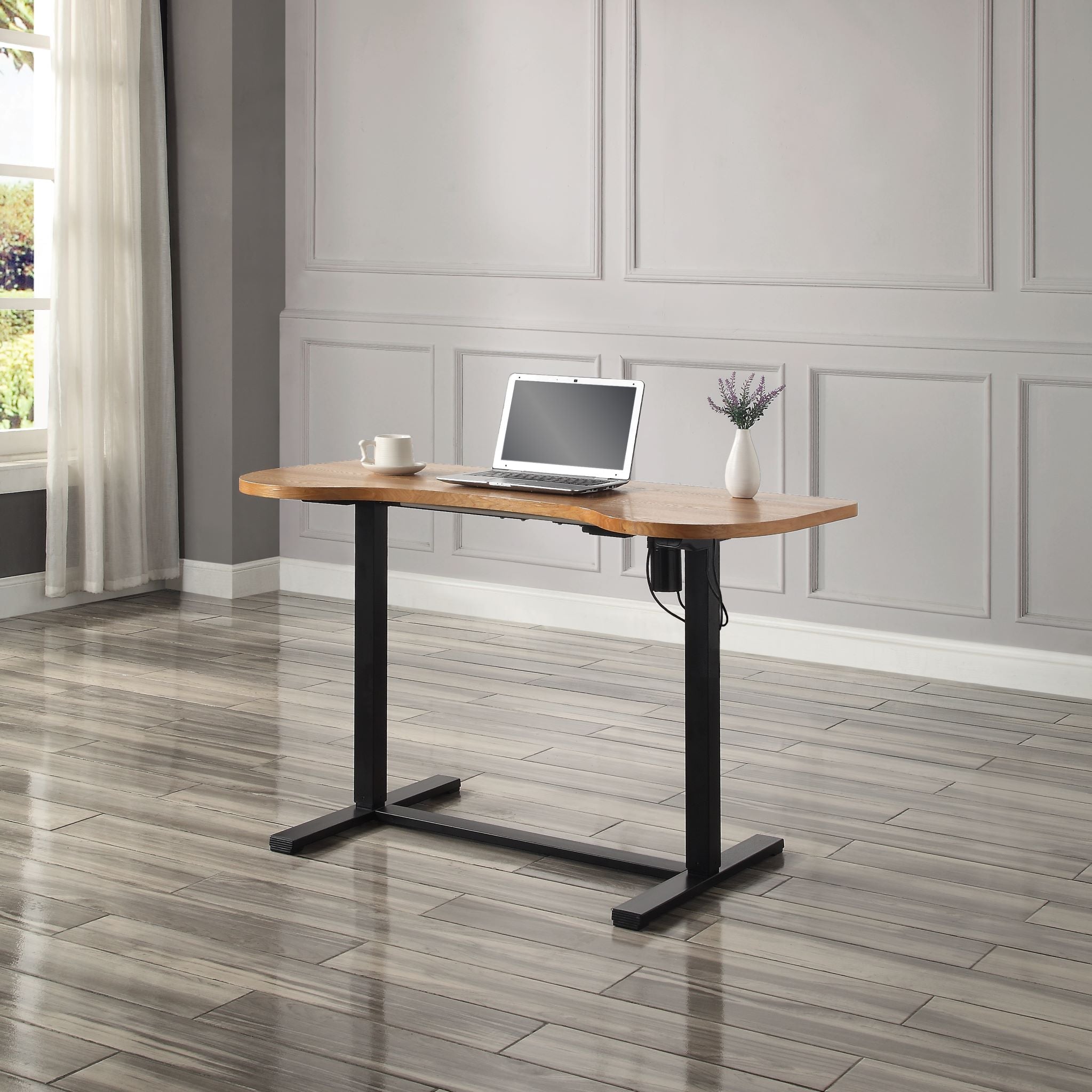 Specialising In Contemporary Quality Electric Height Adjustable Home Office Desk in Oak - 1200mm - PC715 UK