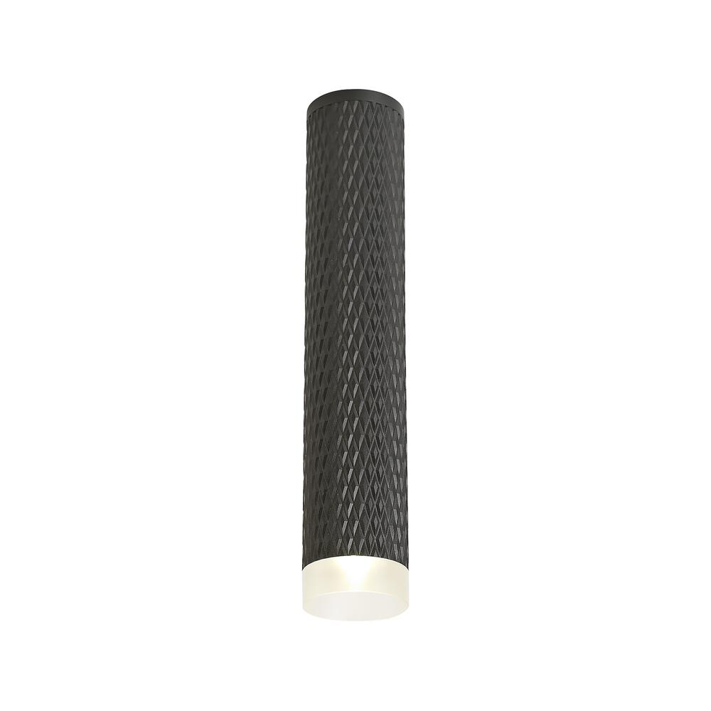 Luxuria Swirl 6cm 1 Light 30cm Surface Mounted Ceiling GU10 Sand Black/Acrylic Ring