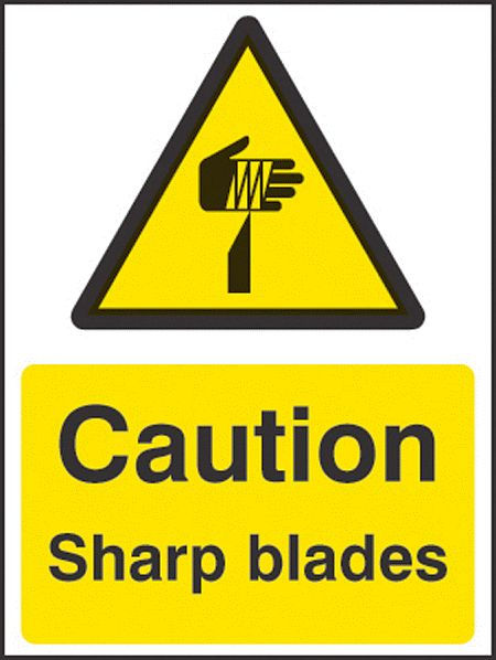 Caution shaRigid blades