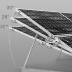 1 panel LANDSCAPE solar garden kit, to suit panel length 1386 - 2293 mm, width 950 - 1135 mm (fixing kit only)