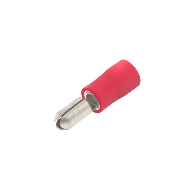 Unicrimp Red 4mm Male Bullet Terminals (Pack of 100)