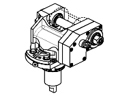 Geared-up radial driven tool VDI40 DIN 5480 I&#61;1:3 H&#61;100