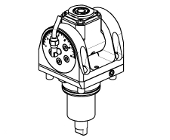 Axial geared-down 2:1 driven tool H&#61;85mm