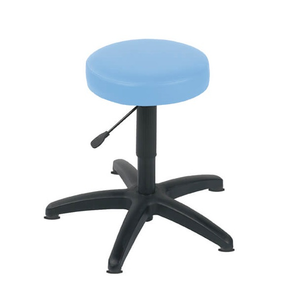 Gas Lift Examination Stool with Glides - Cool Blue