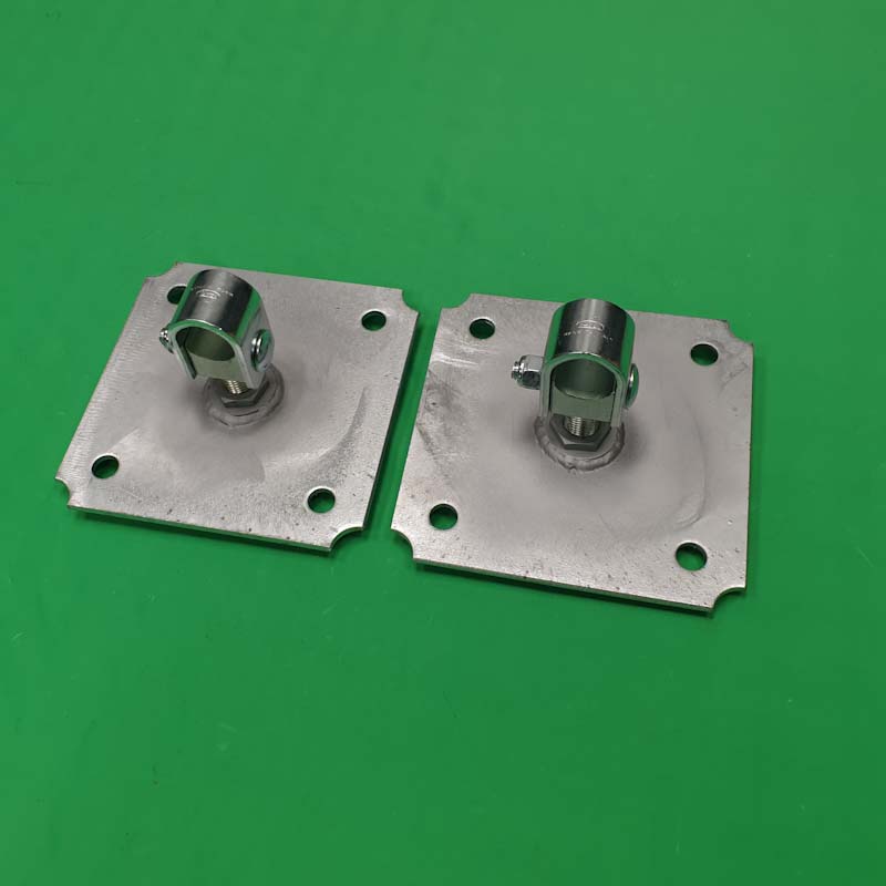 Heavy Duty Galvanised Wall Plate With 35mm Wrap Around Hinge Pair