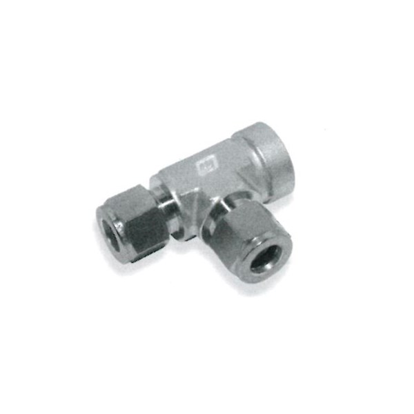 3/4" Hy-Lok x 3/4" NPT Female Run Tee 316 Stainless Steel