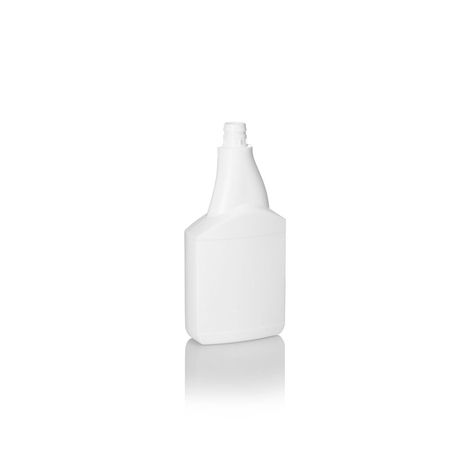 Distributors Of 500ml White HDPE Rectangular Snap on Spray Bottle