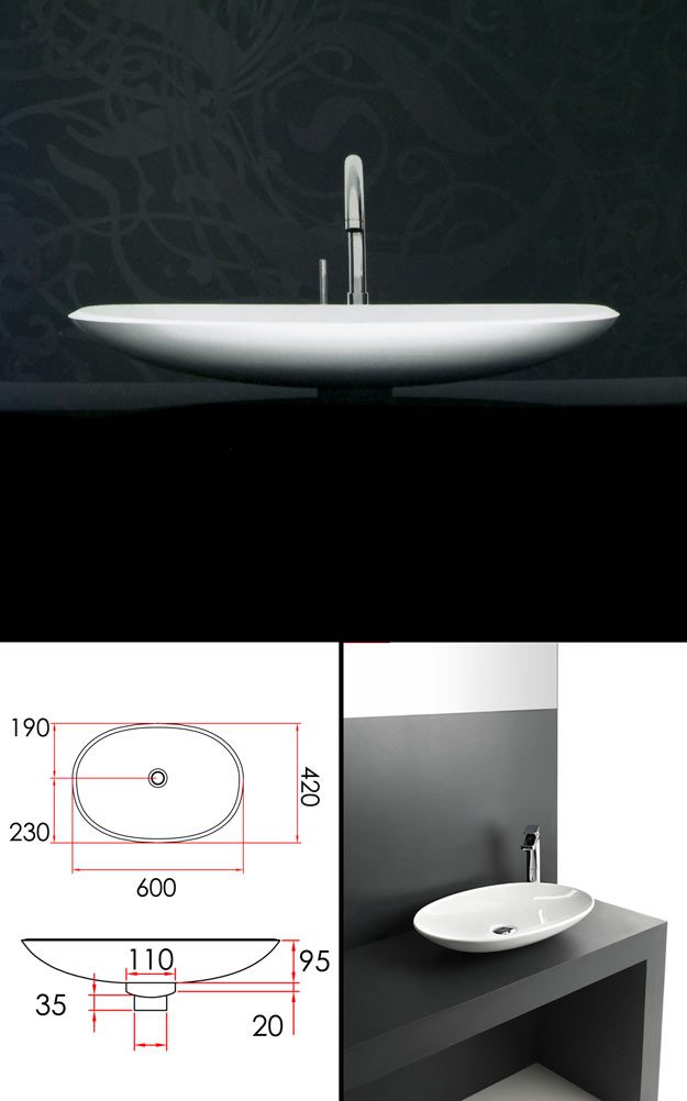 Nouveau Classic Ceramic Counter Wash Basin (15A)