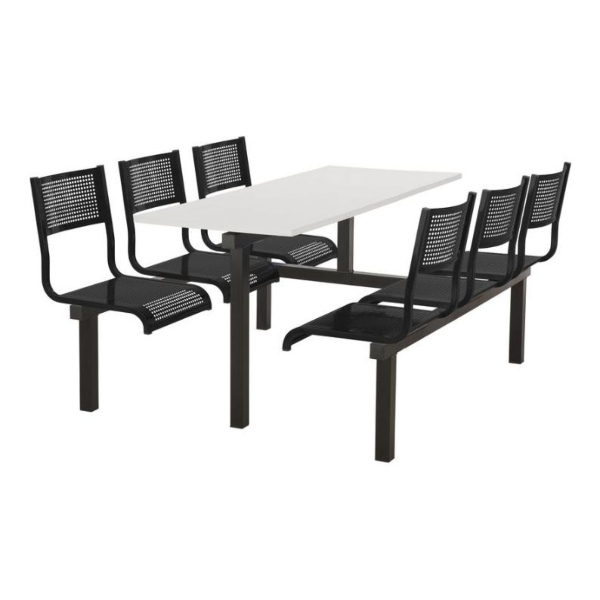 CU93 - 6-Seater Barrett Canteen Unit - 2 Way Access, Black, White