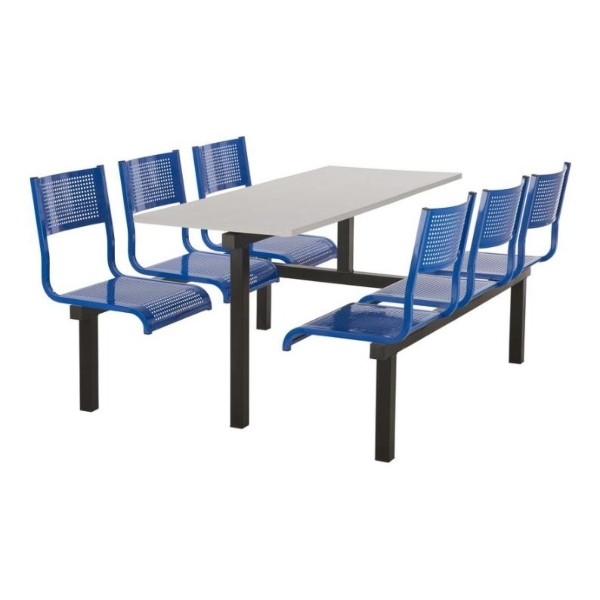 CU93 - 6-Seater Barrett Canteen Unit - 2 Way Access, Blue, Grey