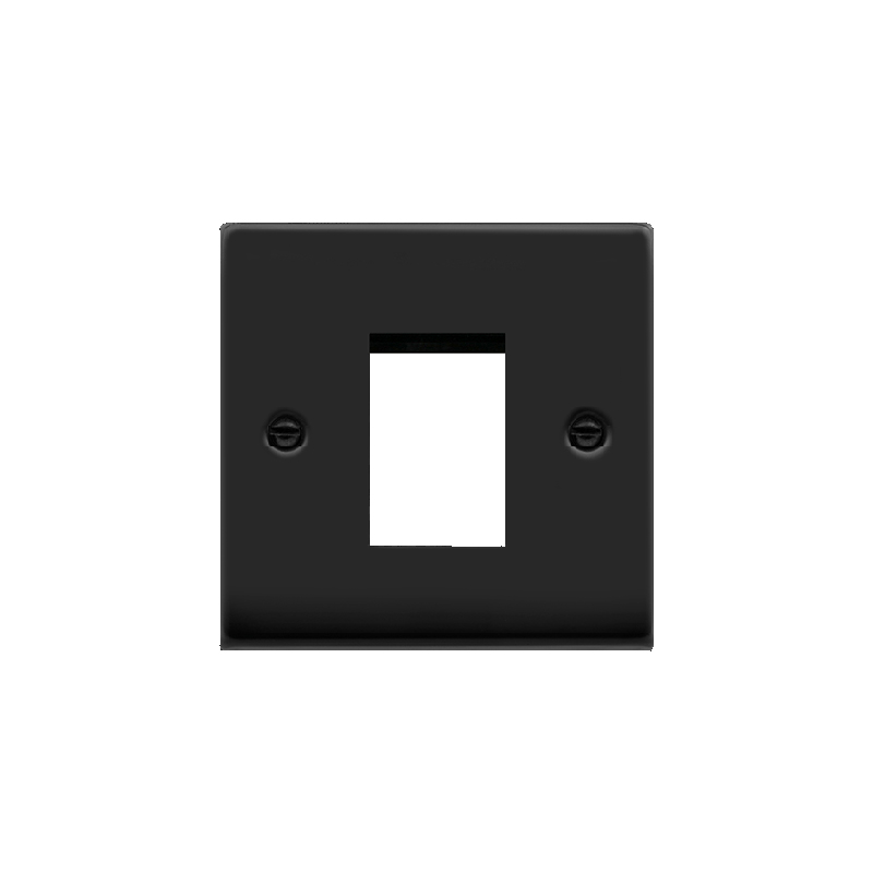 Click Deco 1 Gang Single Aperture Plate Matt Black