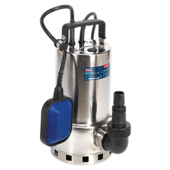 Sealey WPS225A Submersible Stainless Water Pump Automatic Dirty Water 225L/min 230V