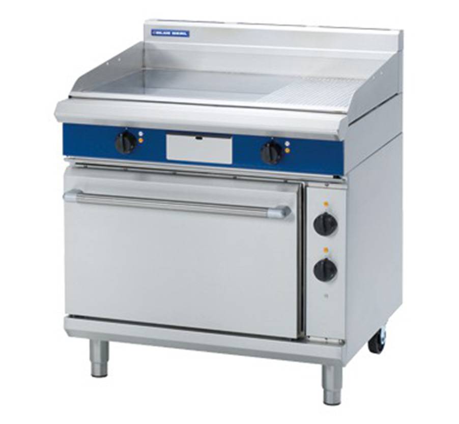 Blue Seal Evolution Series EP506 900mm Electric Griddle Static Oven Range