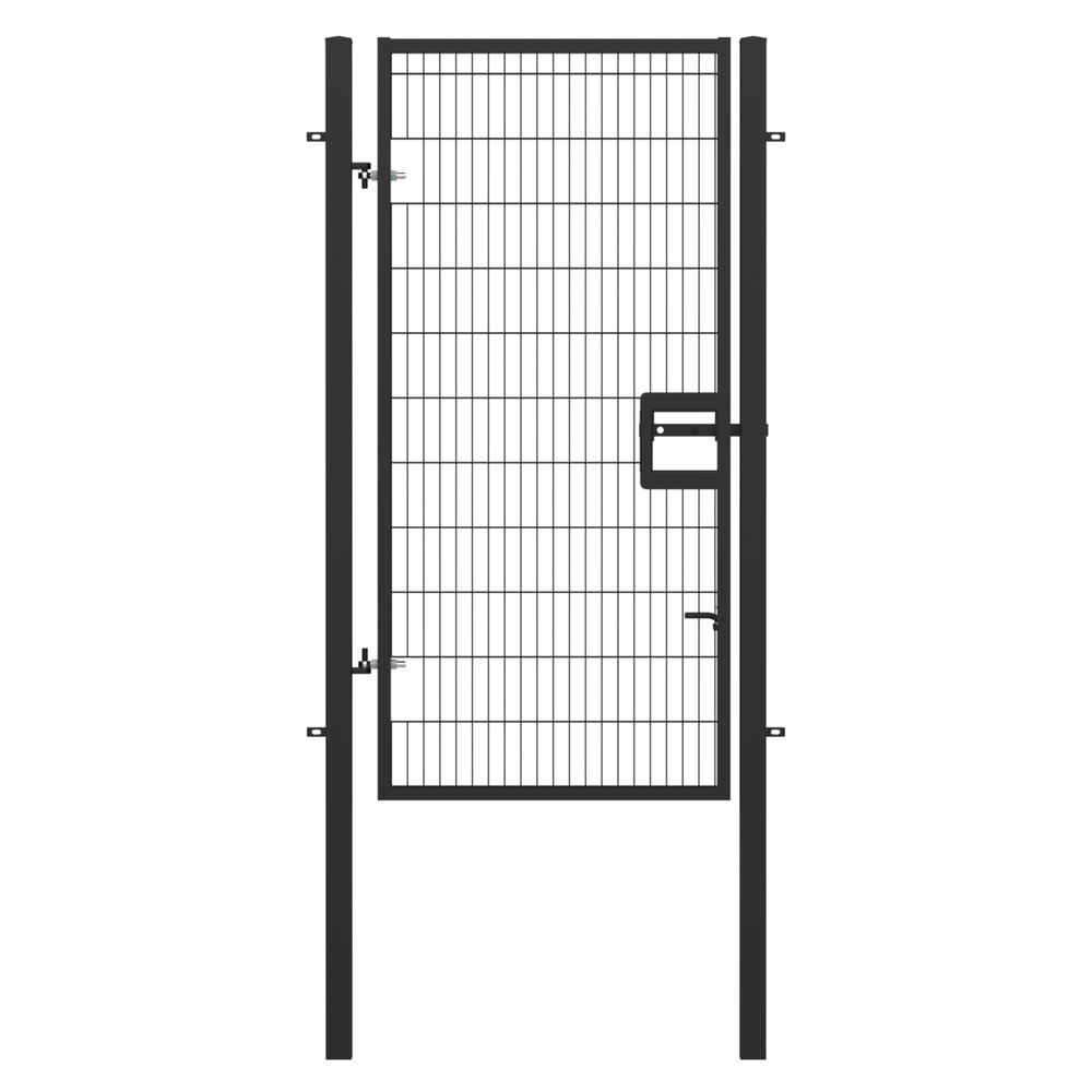 Twin Wire Single Leaf Gate H 2.4 x 1.2mBlack Powder Coated Finish  Concrete-In