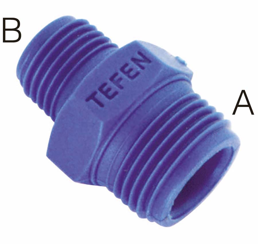TEFEN Reducing Connector &#45; BSPT Male