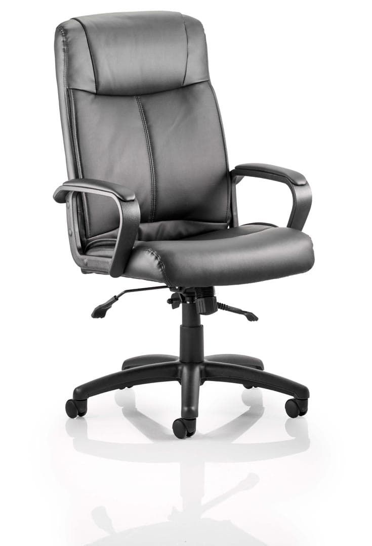 Plaza Black Leather Office Chair Near Me