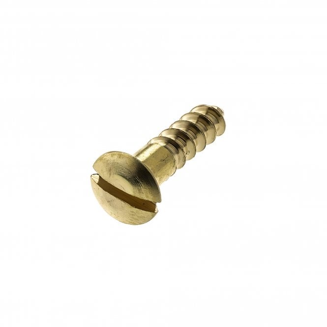 Brass Slotted Wood Screw  Raised Head