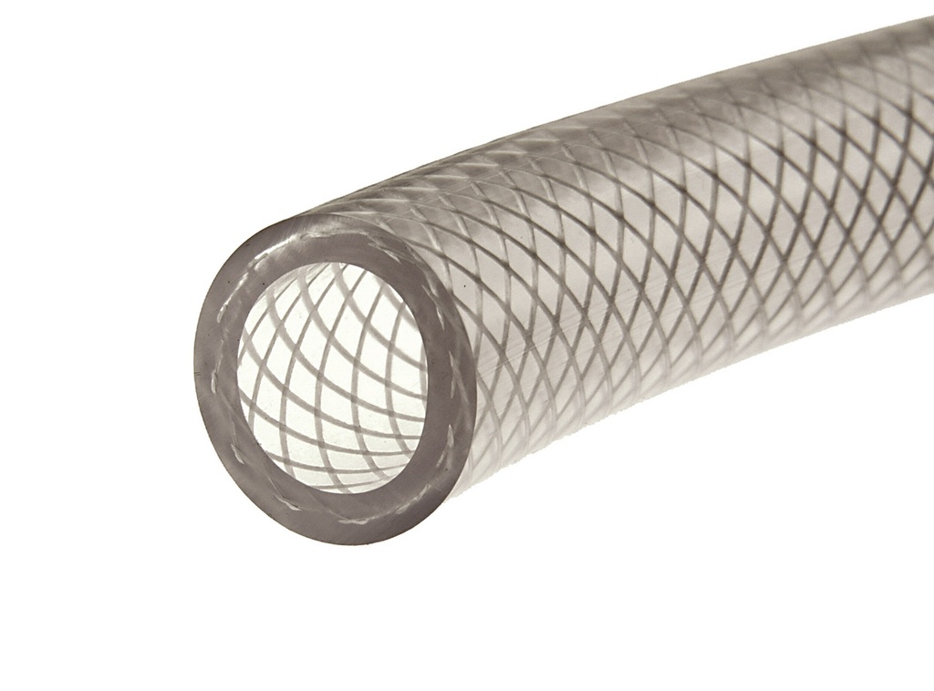 Clear Braided PVC Tube - 19mm ID x 26mm OD
