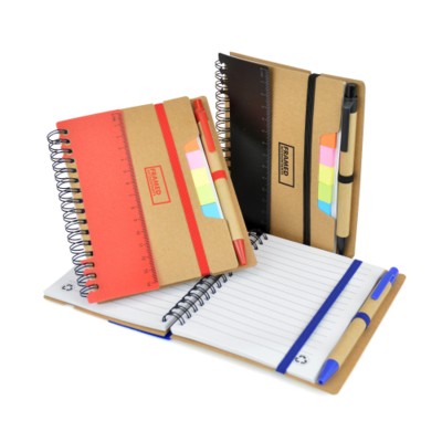 3-IN-1 NATURAL RECYCLED NOTE BOOK.