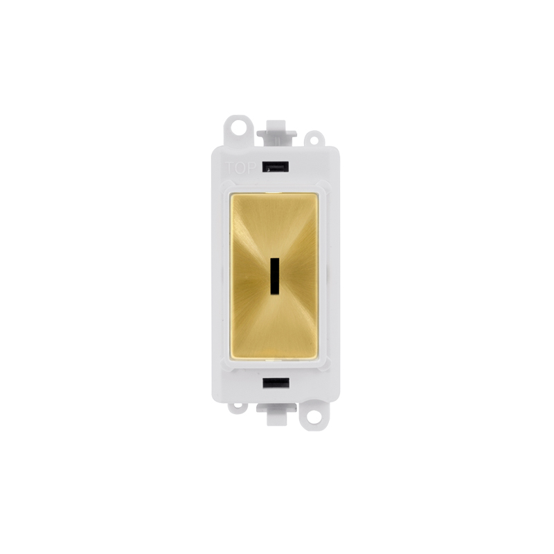 Click 20AX Satin Brass 20AX DP Keyswitch Module Insert Polar White