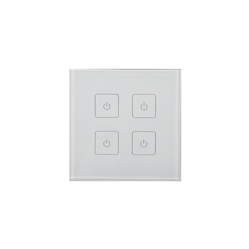 Kosnic 4 Channel Wall Mount Touch Switch (Mains Powered)