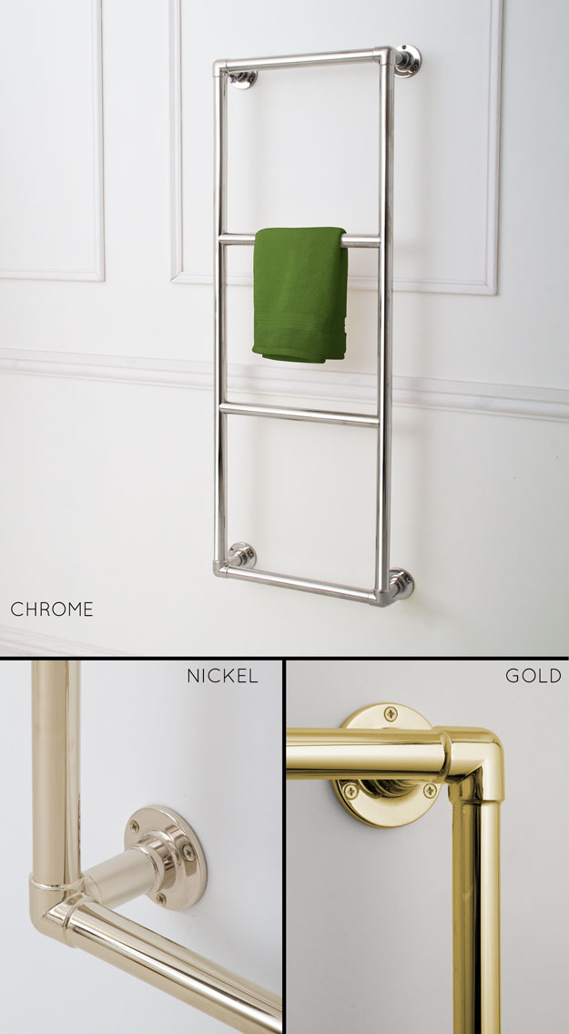 Classic Wall Mounted Stainless Heated Towel Rail (57NSS)