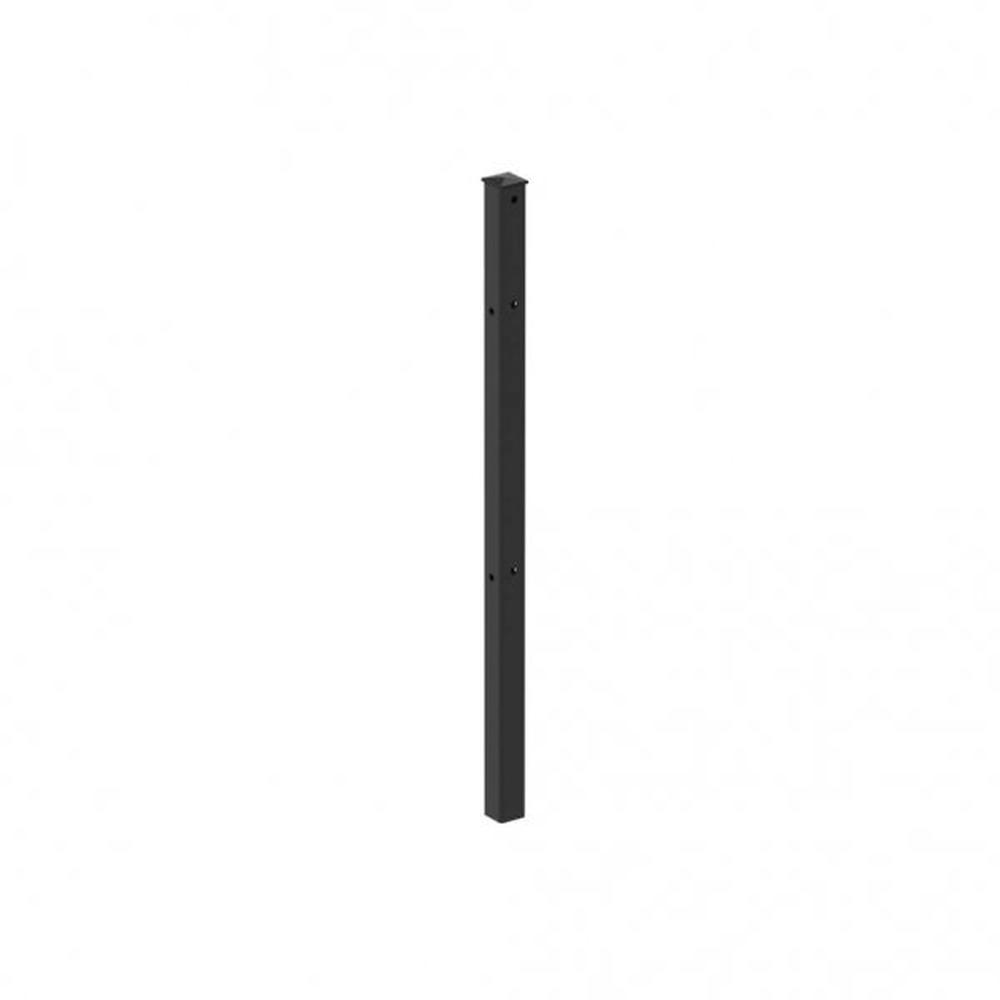 Fortitude Fence Post For 500mm PanelConcrete-in 40mm Box Section Black